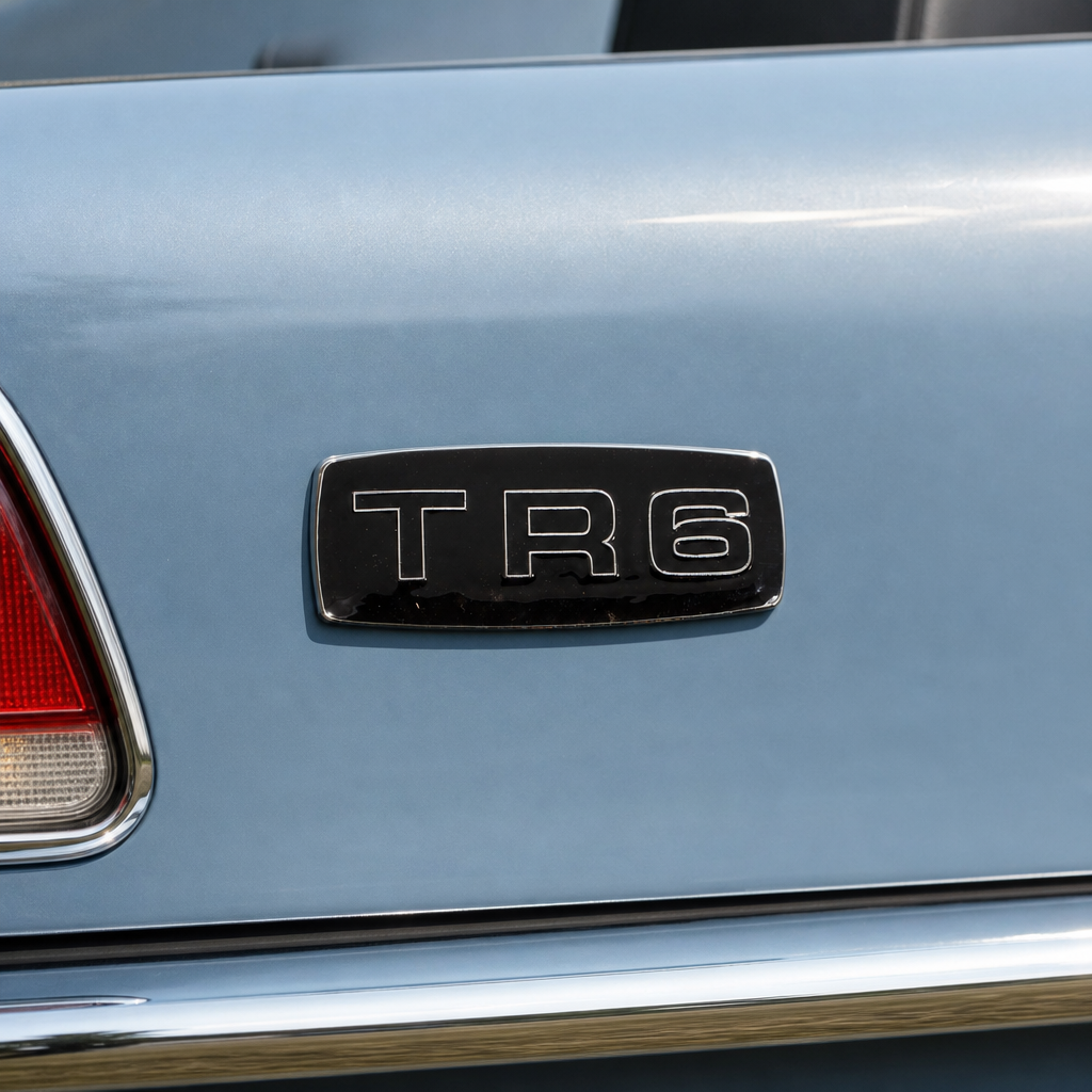 Metal Black Enamelled Grill Badge – Fits Triumph TR6