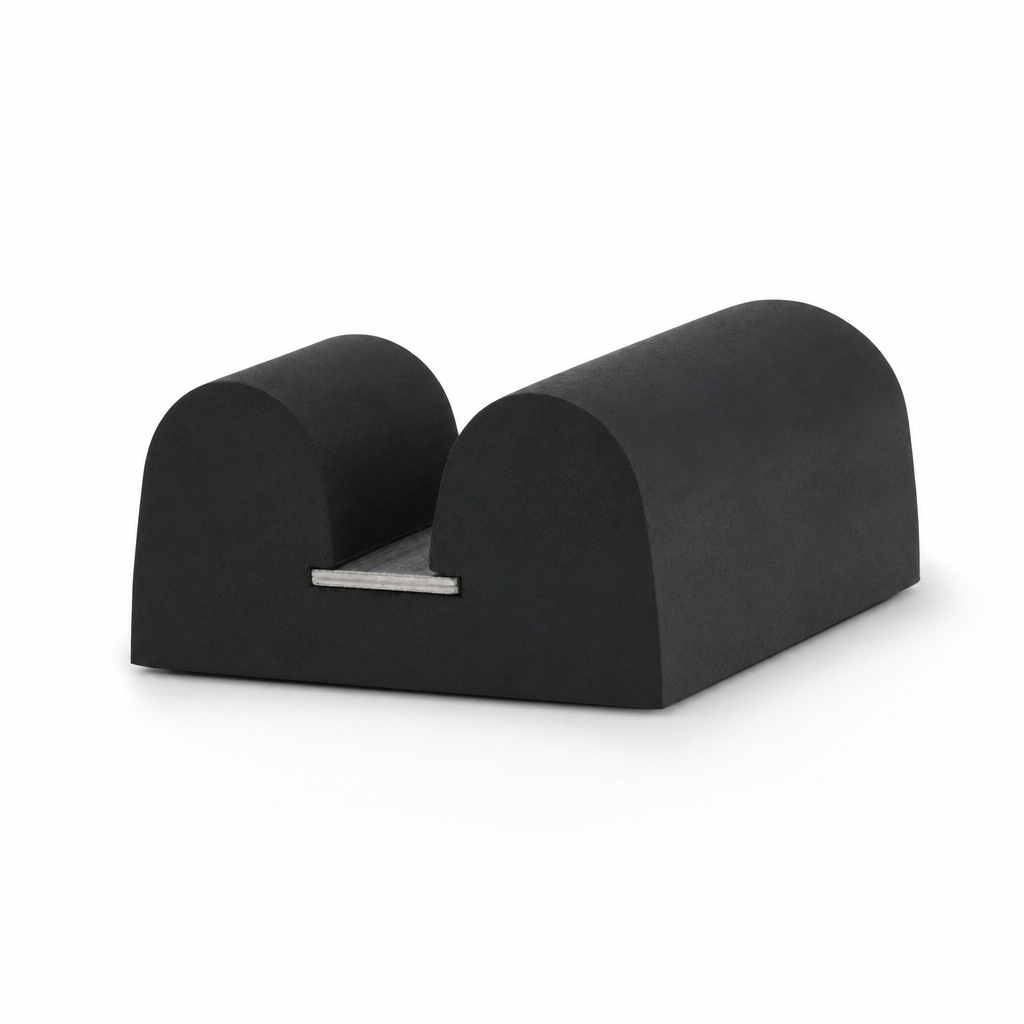 Double D Fender – 51mm x 25mm Black Neoprene with Steel Insert