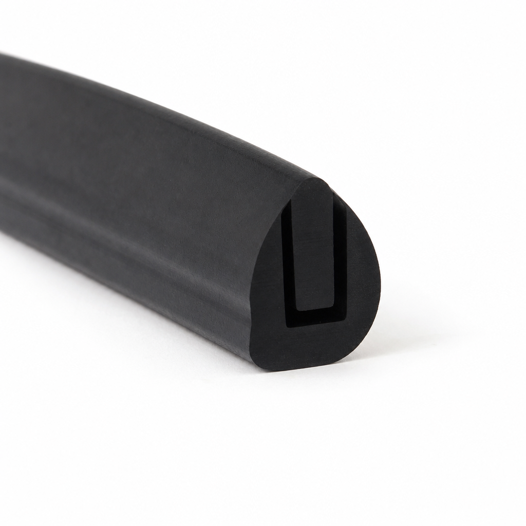 U Channel Edge Trim – Black EPDM (9mm x 10mm)
