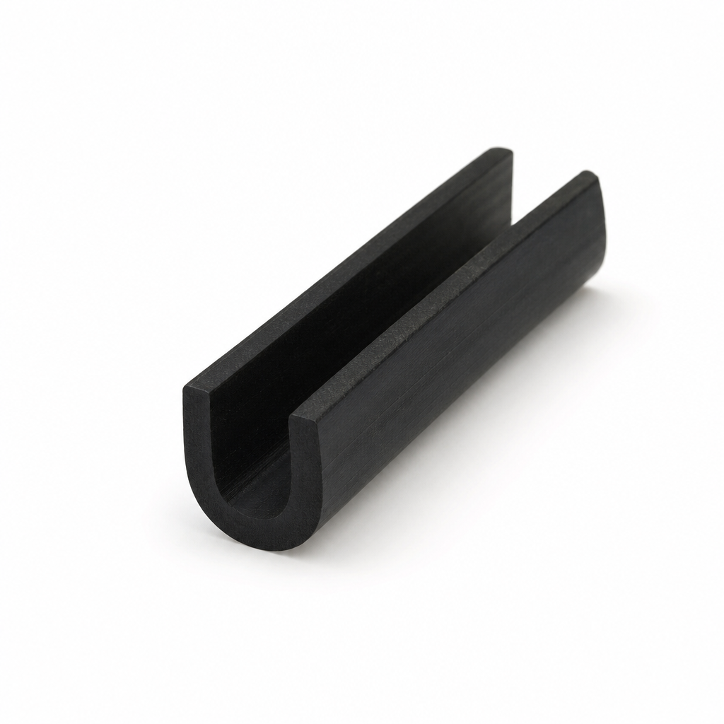 U Channel Section – Black EPDM, 5mm Wide x 19mm High