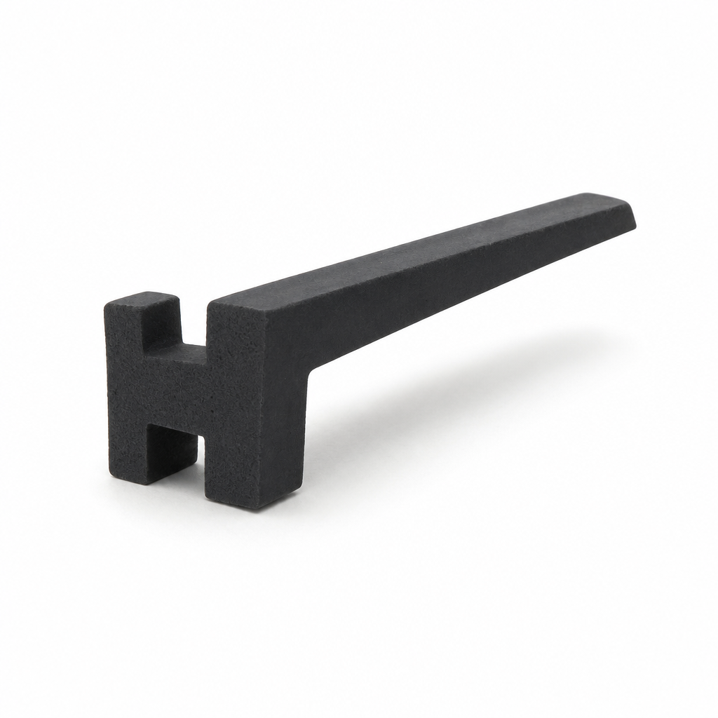 T Section Rubber Extrusion – 25mm x 9mm Black EPDM