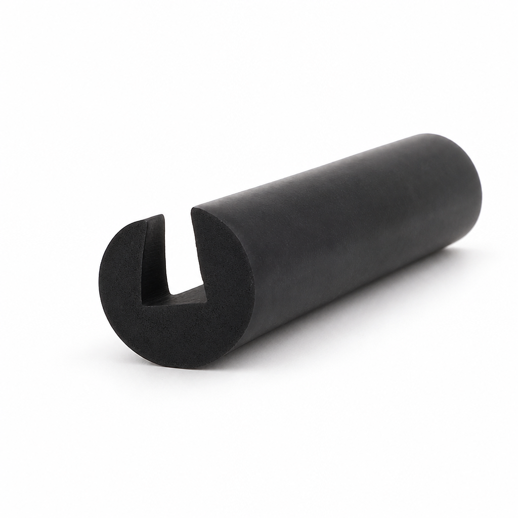 U Channel – 6.3mm Black EPDM (IRS1102EP)