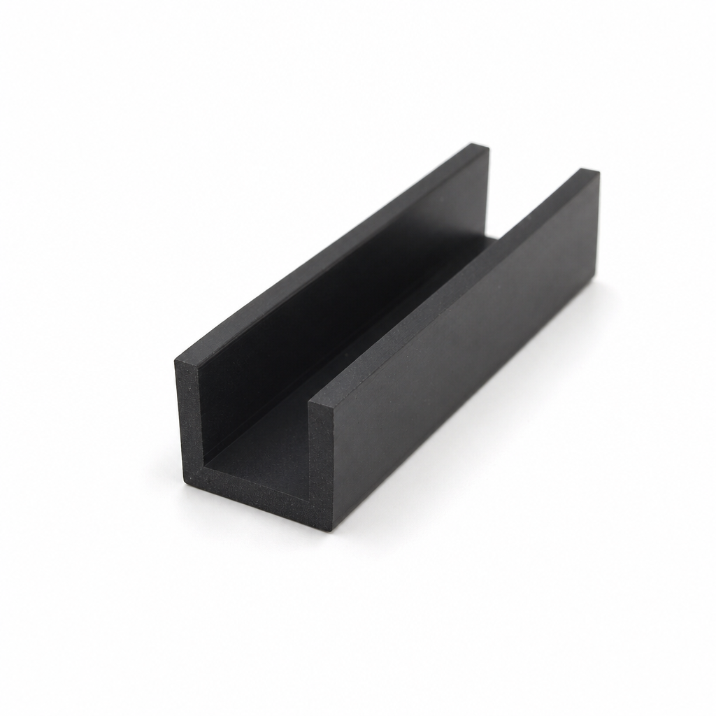 U Channel – 5mm x 6mm Inside (IRS0506EP) Black EPDM Profile