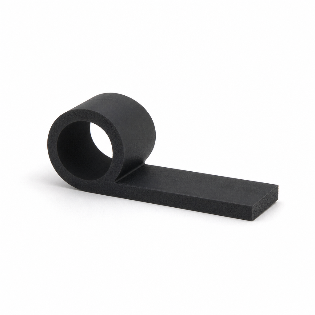 Rubber Extrusion Profile – IRS0084 (Black, EPDM, 30m Length)