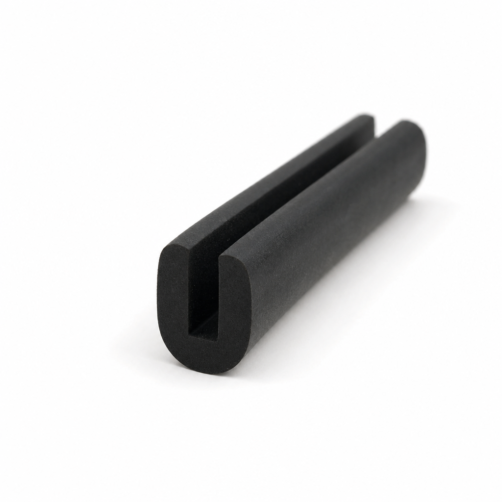 U Channel – Black Neoprene (7mm Wide x 13mm Deep)