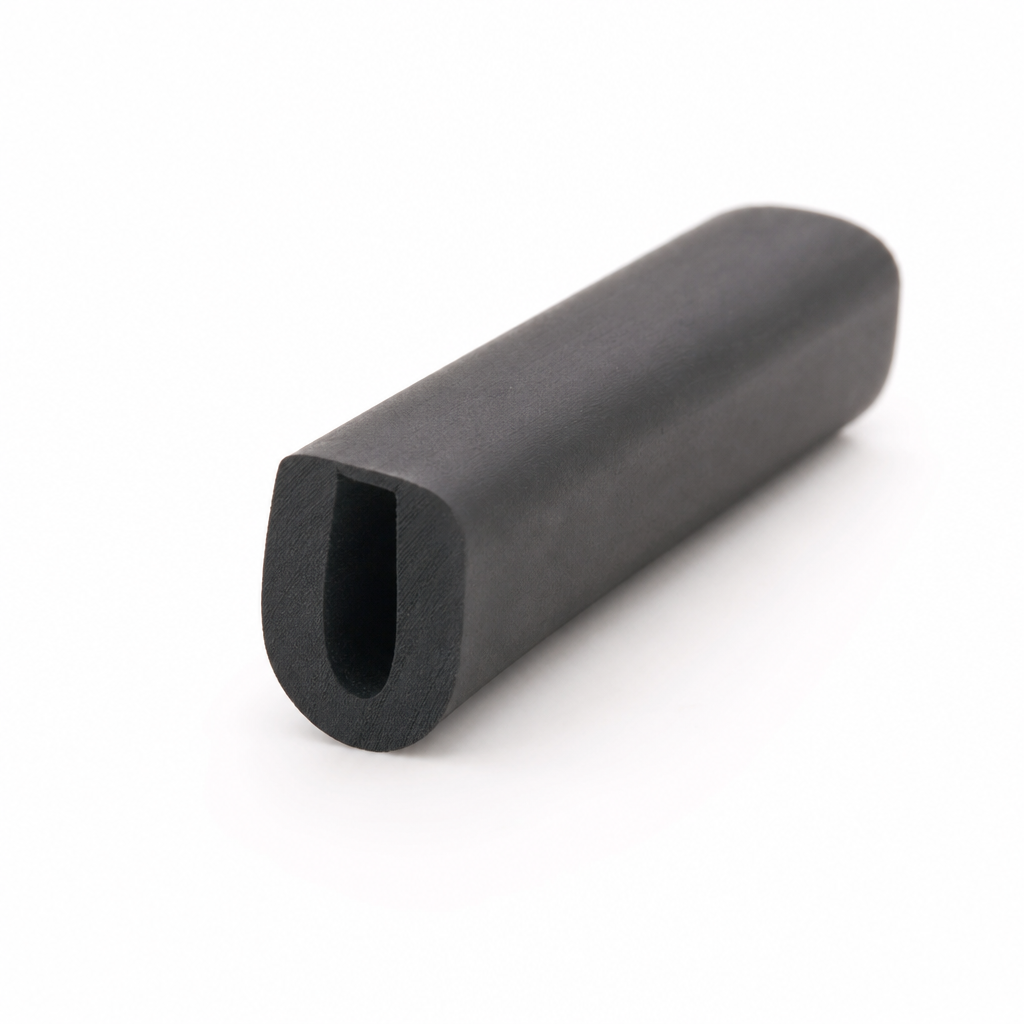 Black EPDM Round U-Channel 7mm Wide x 4mm High – Fits IRS2007