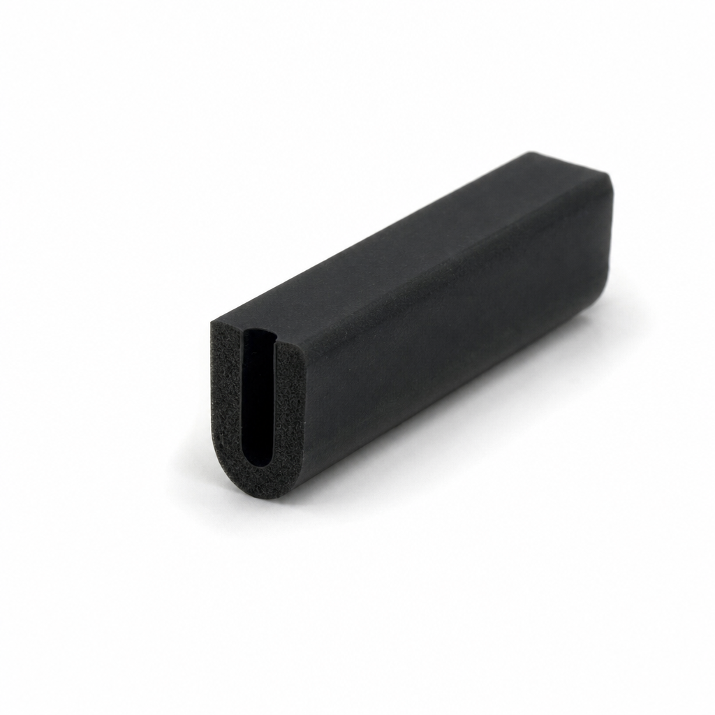 U Channel Profile – Black EPDM (IRS1727EP) 5mm x 12mm