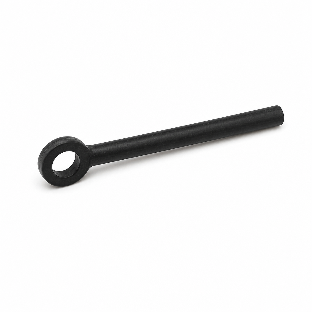 Plastic Wing Piping – 8mm Bead x 38mm Tail, Black PVC