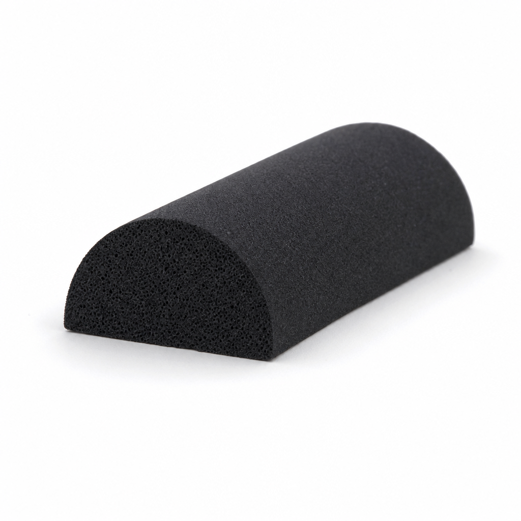 Sponge Section Half Round – 25mm x 12.5mm (Black)