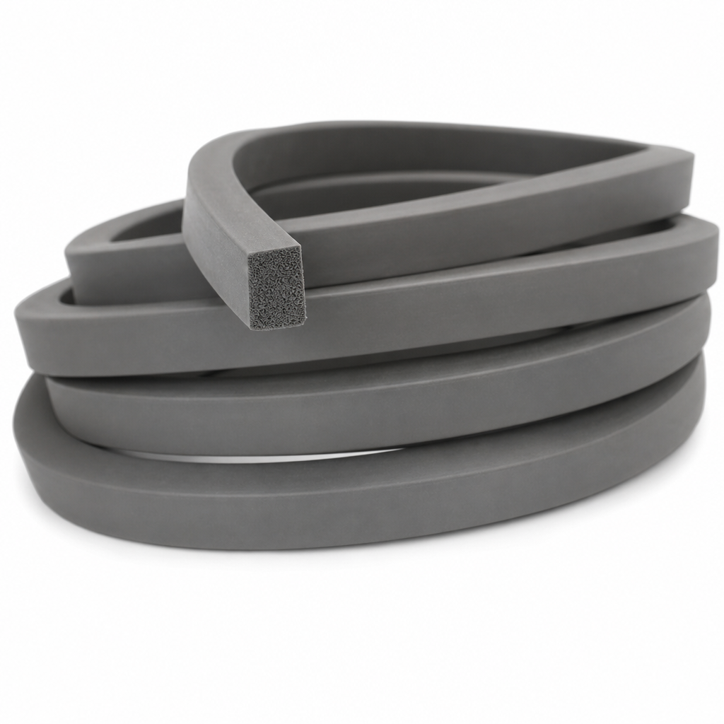 Extruded Sponge Strip 12.5mm x 25mm – Black EPDM Rubber