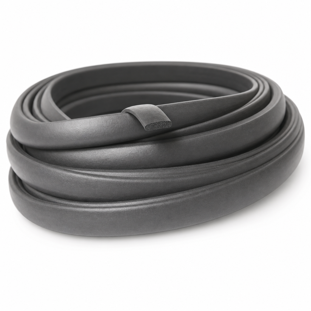 Extruded Sponge Strip 3mm x 16mm – Black EPDM Rubber
