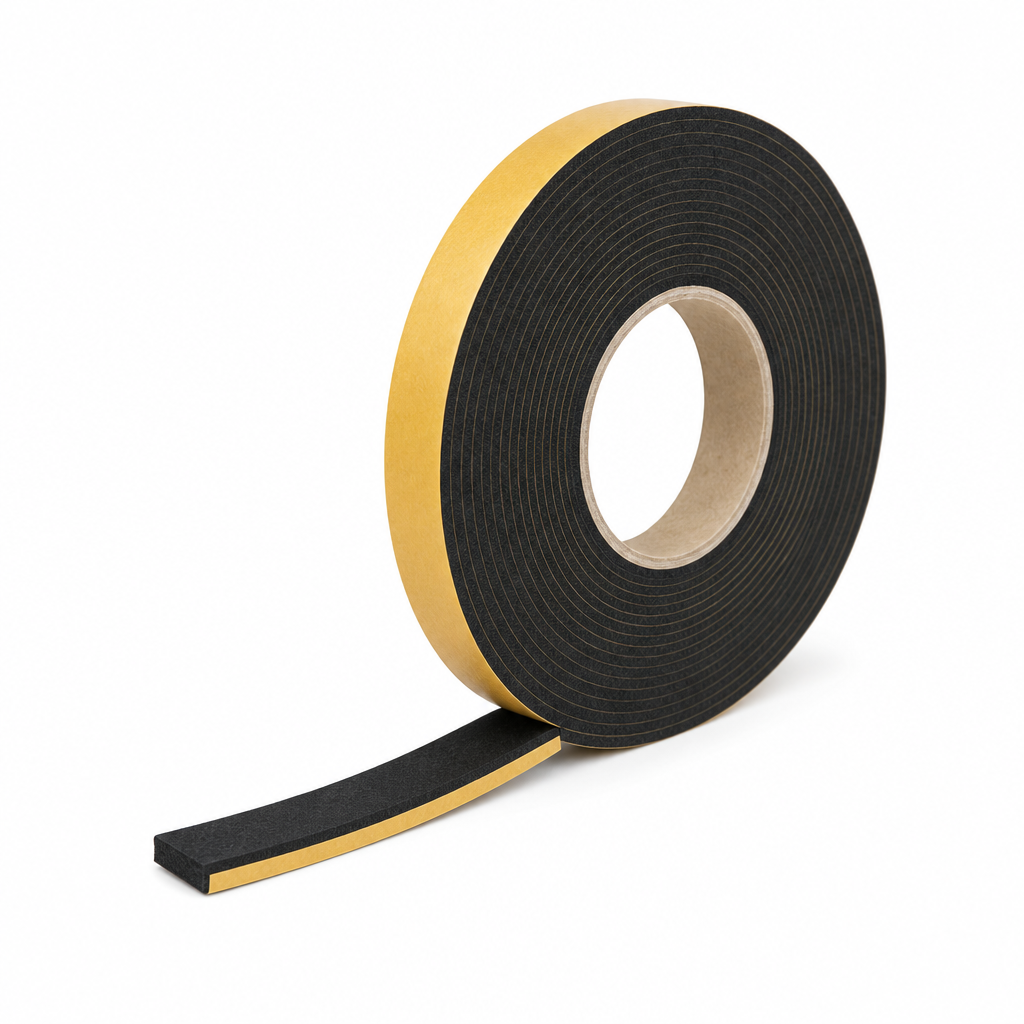 Neoprene Sponge Strip 25mm x 3mm – 10 Metre Coil