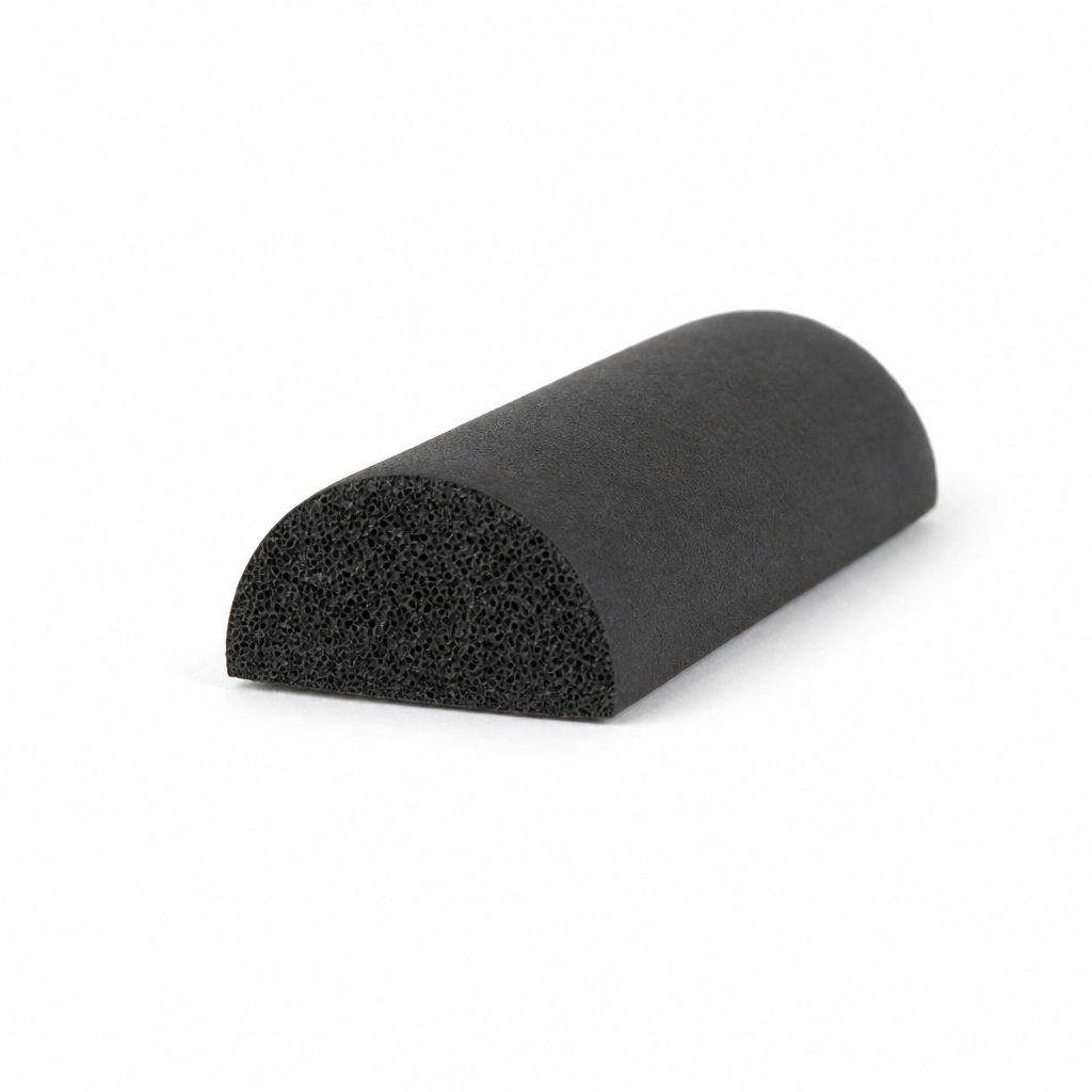 Sponge Section Half Round – 10mm x 5mm (Black)