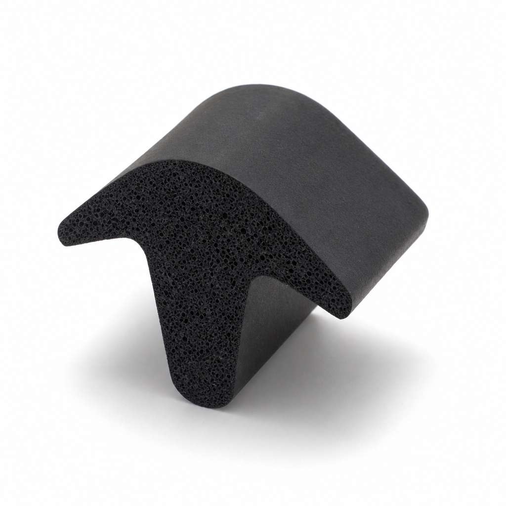 Expanded EPDM Sponge Rubber T-Section – 18mm x 17mm (SRS052)
