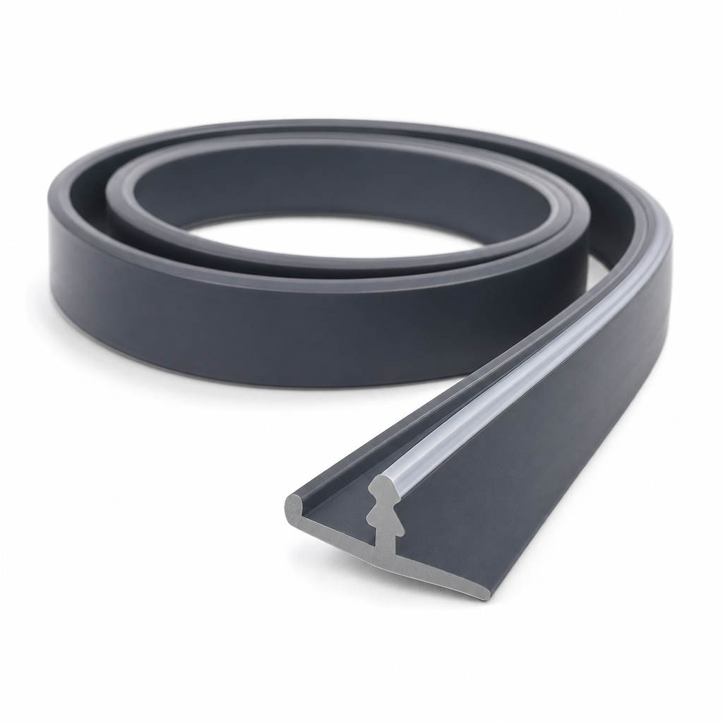 Edge Trim – Charcoal Grey PVC 18mm Single Lip