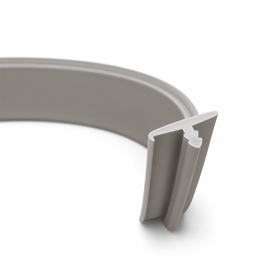 Edge Trim – 15mm Single Lip, Dark Grey PVC