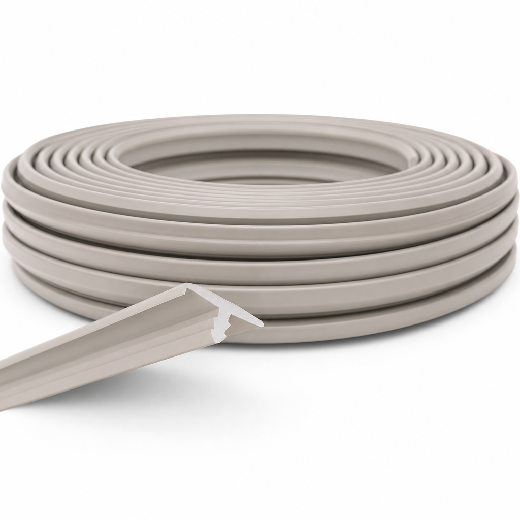Knock On Edge Trim – 15mm Single Lip (Light Grey)