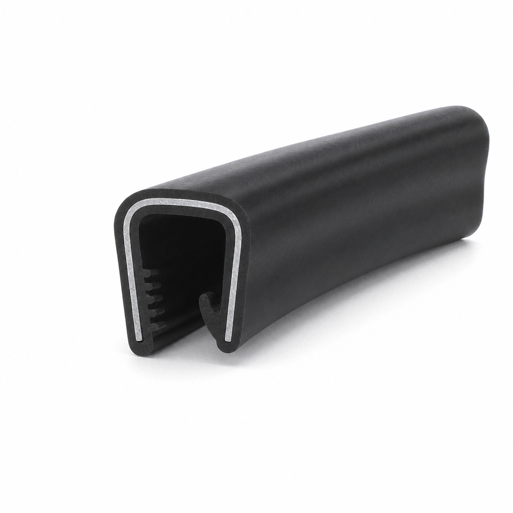 Self Grip Edging Strip – 50m Black PVC with Metal Insert