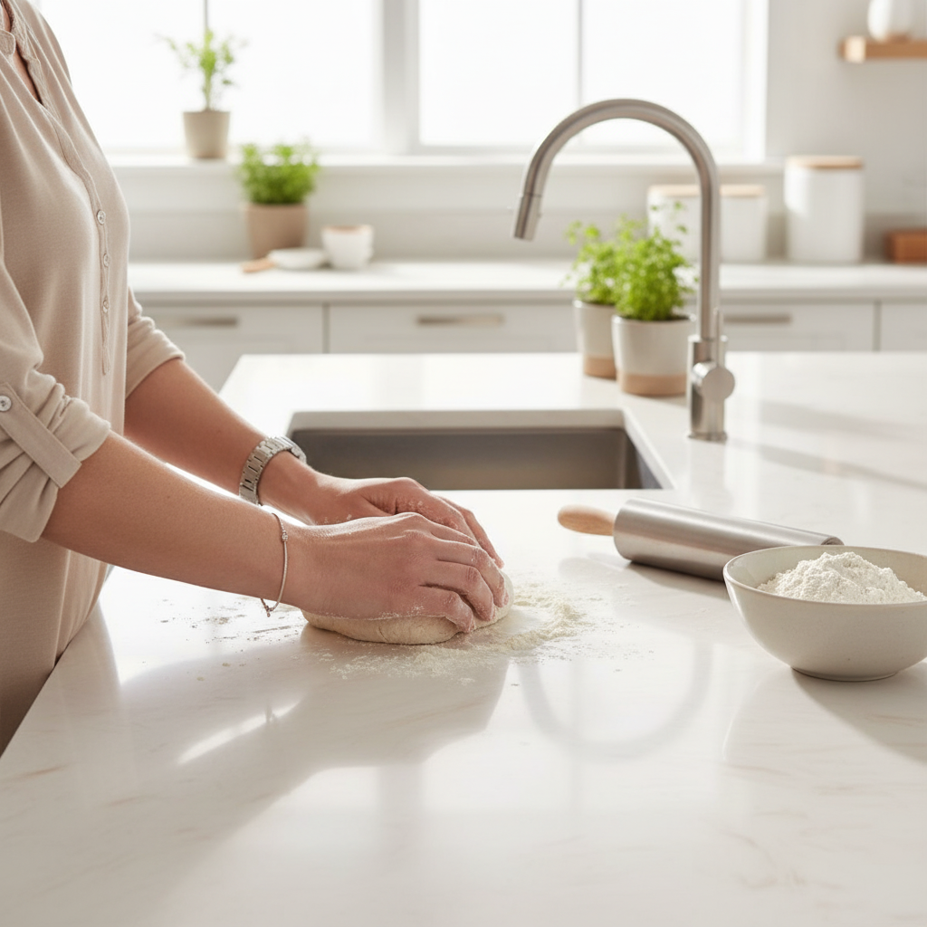 Premium Solid Surface Material - Sand Storm, Durable Acrylic Composite for Versatile Applications