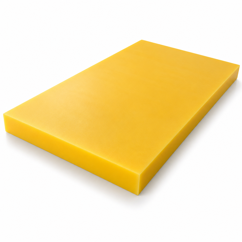 High Molecular Weight Polyethylene Yellow Sheet for Food Processing 10mm to 25mm thick