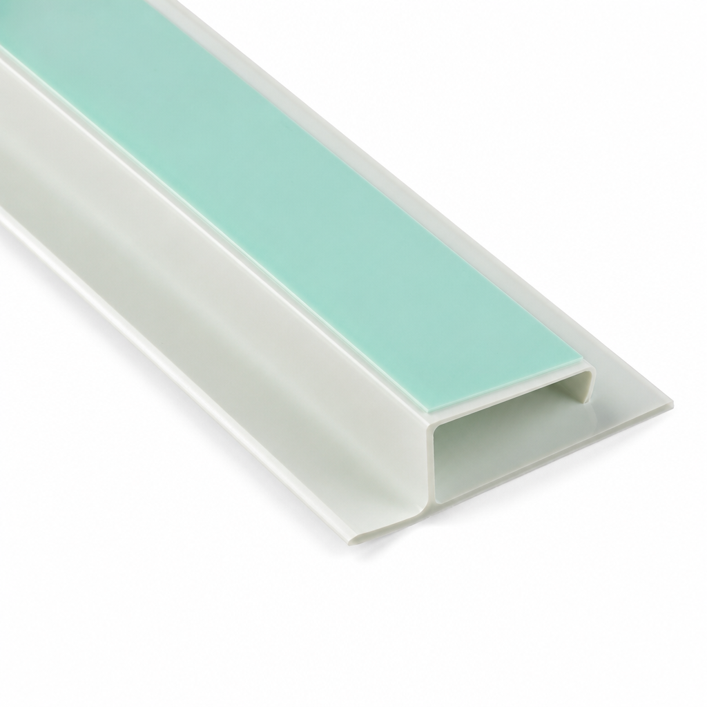 PVC Cladding J-Section 8ft for Hygienic Wall Applications