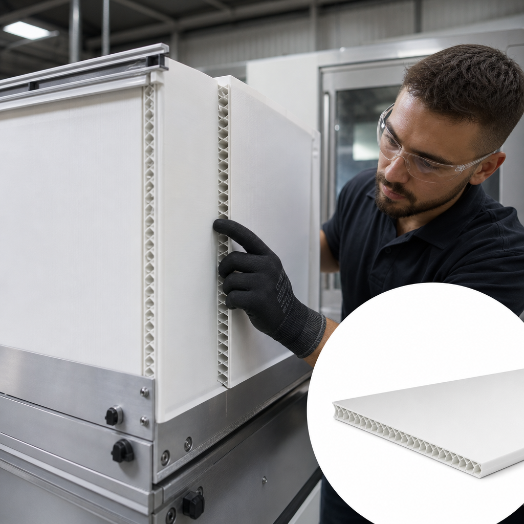 Polypropylene White / Black Sheet 10mm thick for Packaging & temporary structures
