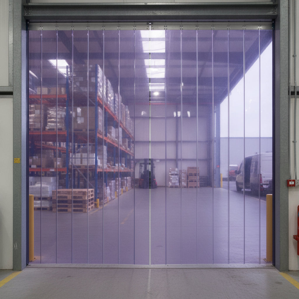 Heavy-Duty Clear PVC Strip Roll – 50m Bulk Roll for Industrial Strip Curtains, Cold Rooms & Dust Control