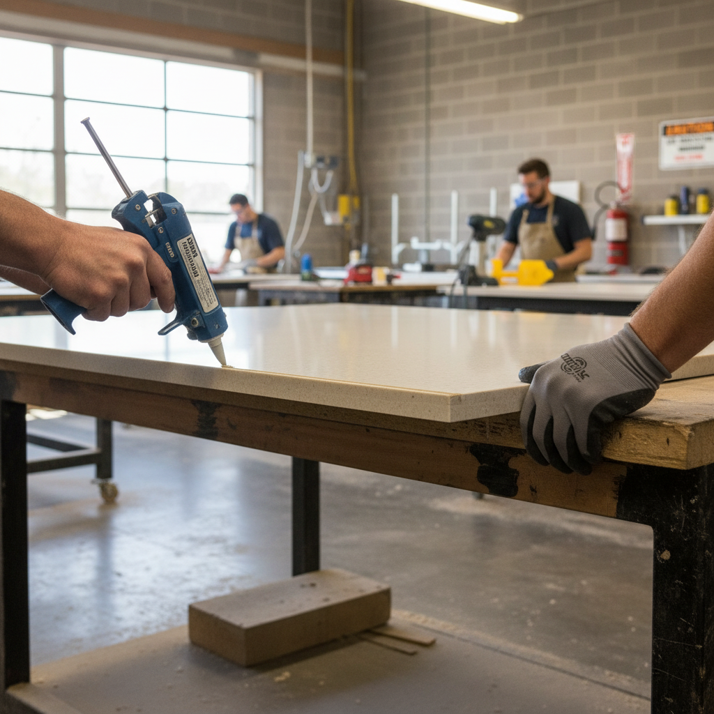 Premium Solid Surface Material - Linen Color, Durable and Versatile for Interior and Exterior Use