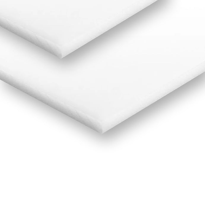 Acetal Sheet Natural - Food Safe Engineering Plastic, High Stiffness, Low Friction, Moisture Resistant - Ideal for CNC, Marine Use - 1mm to 40mm Thick