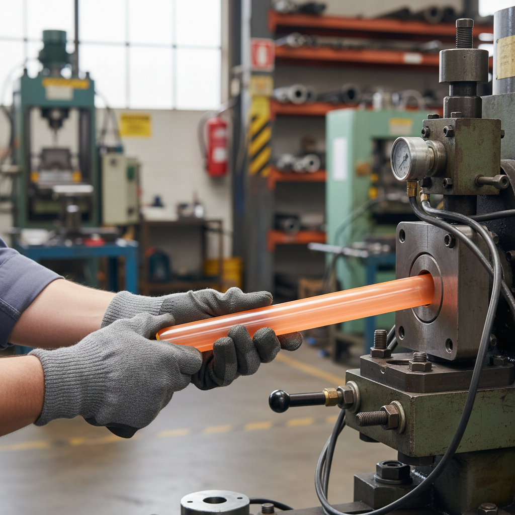 Premium Fluorescent Acrylic Extruded Tube in Bright Orange - High Gloss Finish for Displays and Furniture Design
