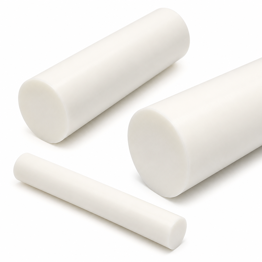 Acetal Homopolymer White Rod 100mm to 130mm dia for Gears, bearings & bushes