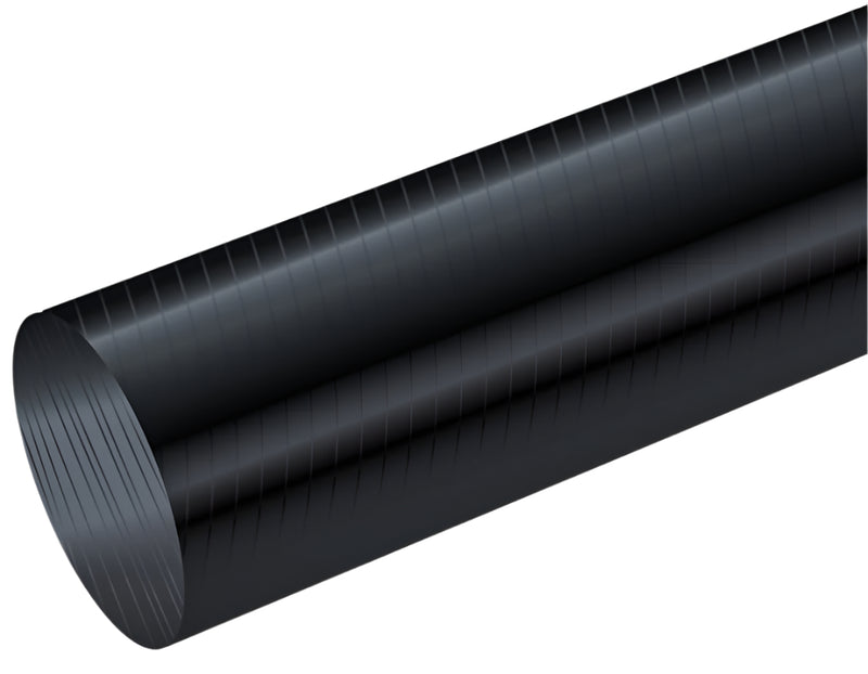 Delrin Black Plastic Rod, Polyoxymethylene Homopolymer, High Strength, Low Friction, Wear-Resistant, Machinable for Gears, Bearings, 16mm to 80mm