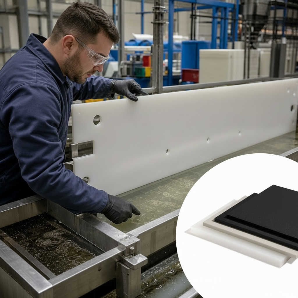 High Density Polyethylene Natural (milky-white) / Black Sheet 2mm to 8mm thick for Liners & geocells