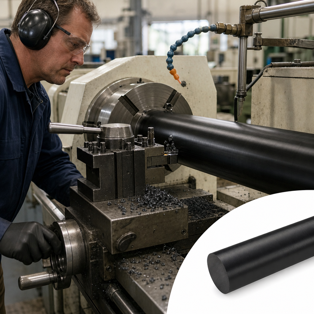 Cast Nylon 6 Black Rod 160mm Diameter for Engineering Applications 160mm to 300mm diameter