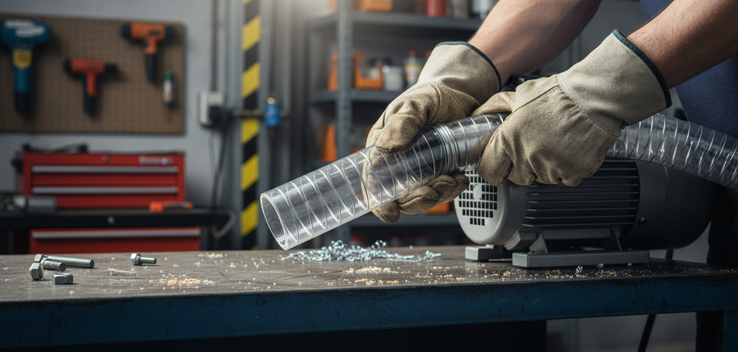 Premium Soft PVC Hose with Galvanized Steel Spiral for Industrial Liquids - Flexible and Crush Resistant