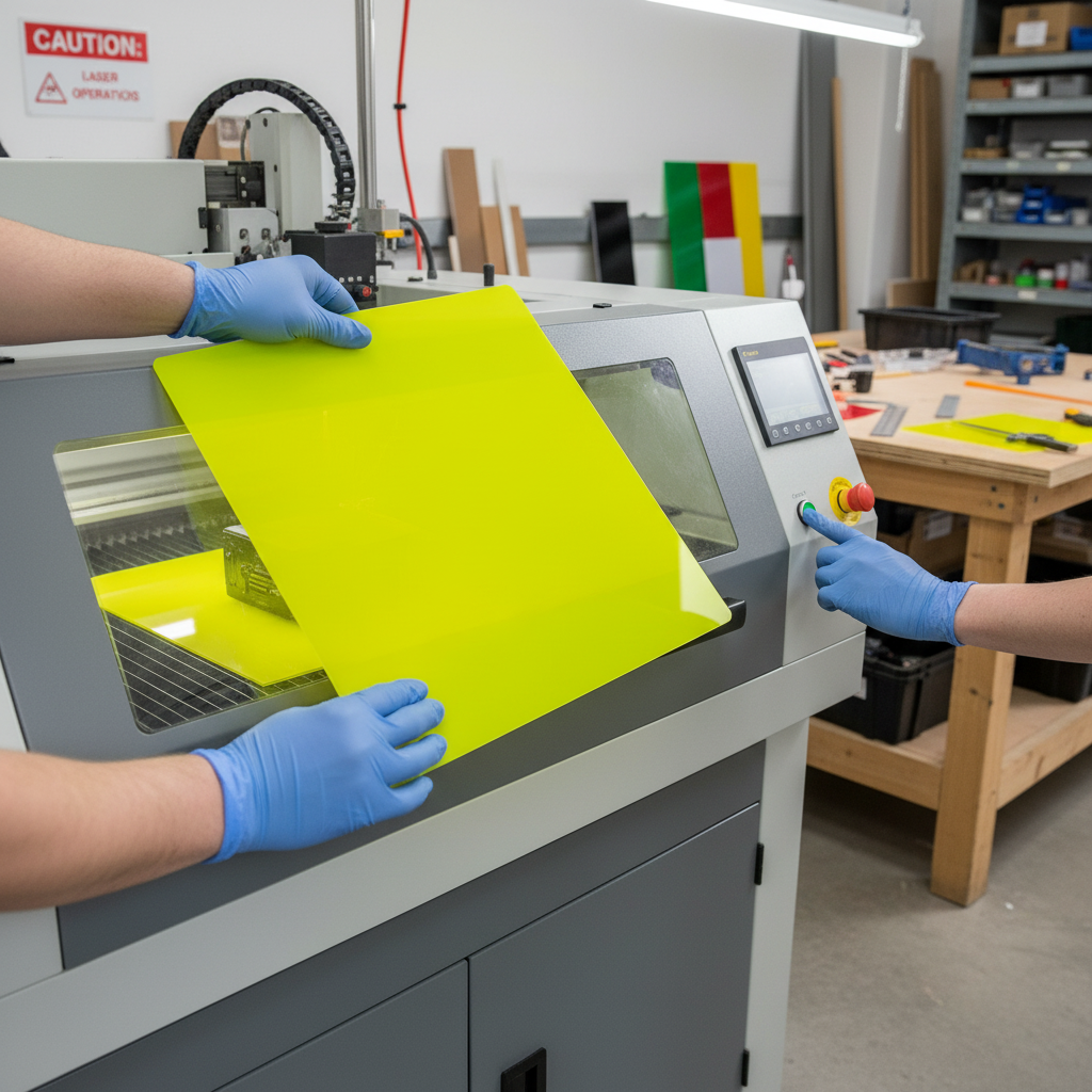 Premium Fluorescent Helios Yellow Acrylic Sheet - Durable, High-Performance Material with Excellent Surface Hardness and Color Consistency