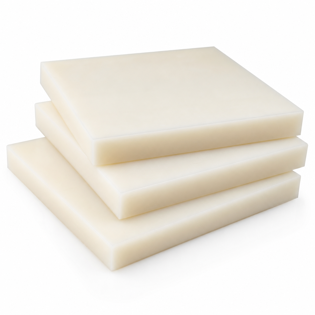 Nylon 66 Natural (cream) Sheet 8mm to 50mm thick for Bearings & cams