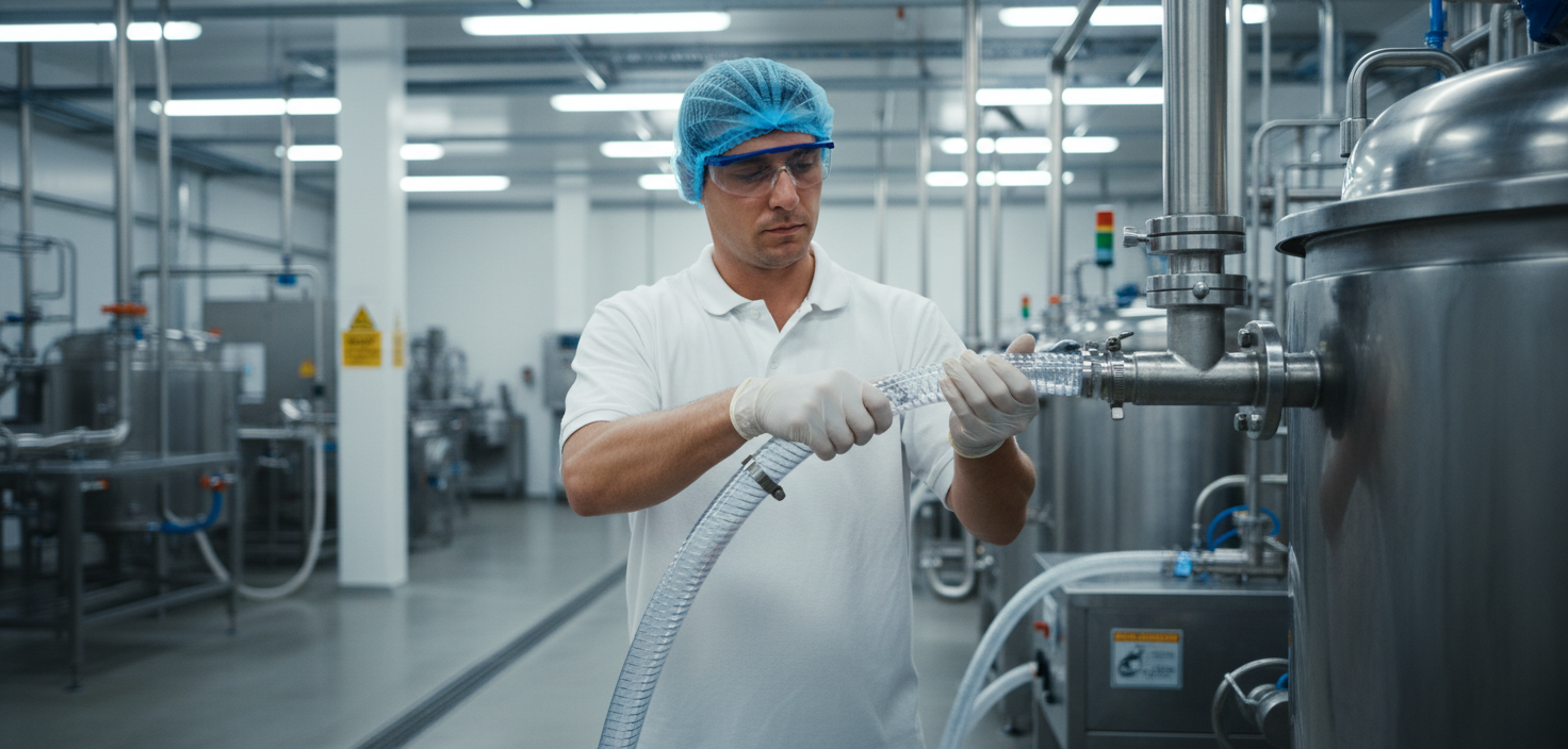 Premium PVC Hose with Galvanized Steel Spiral for Liquids and Air Delivery, Suitable for Food Contact - Flexible, Crush Resistant, and Durable