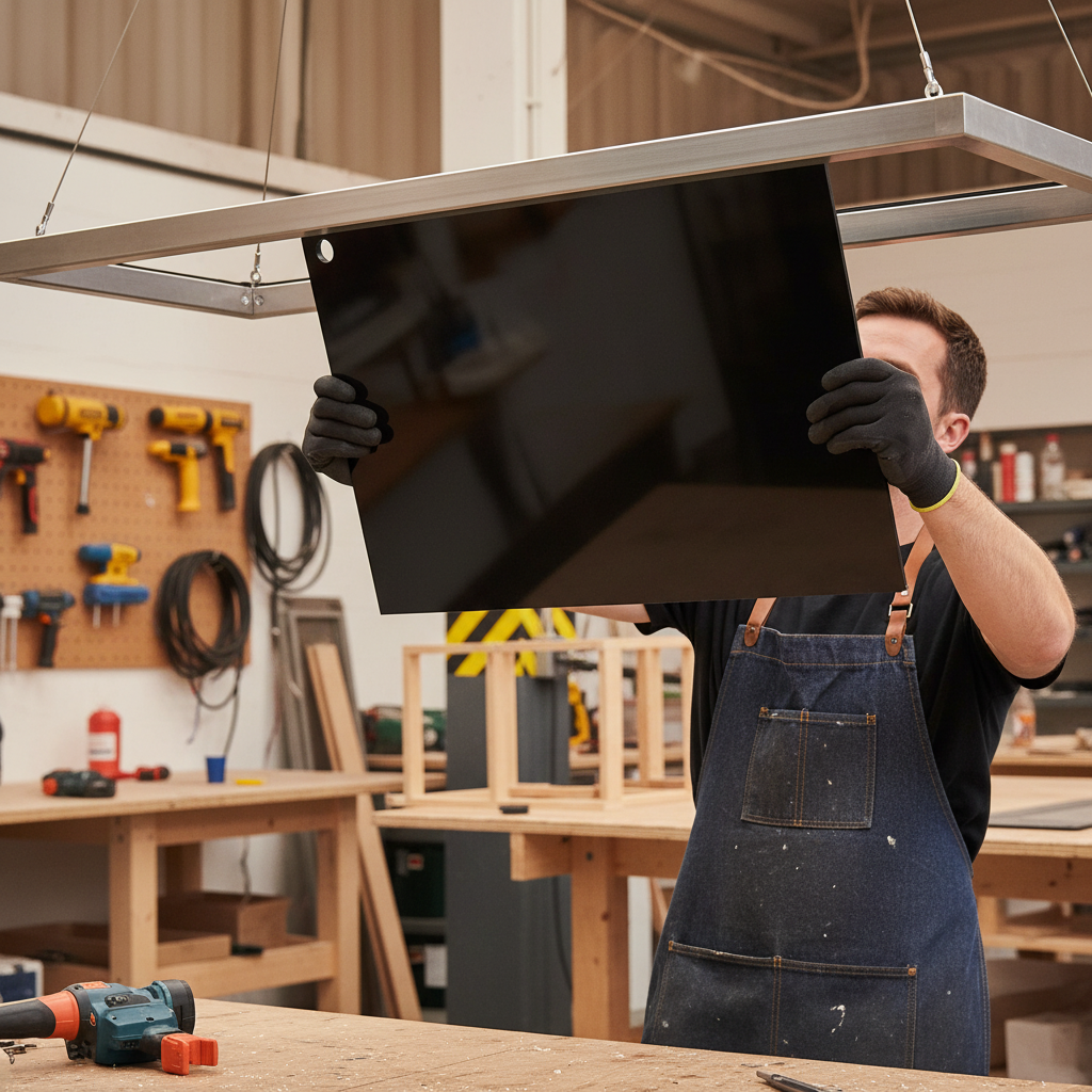 Premium Recycled Cast Acrylic Sheet Black R930 - Durable, UV Stable, and Environmentally Friendly