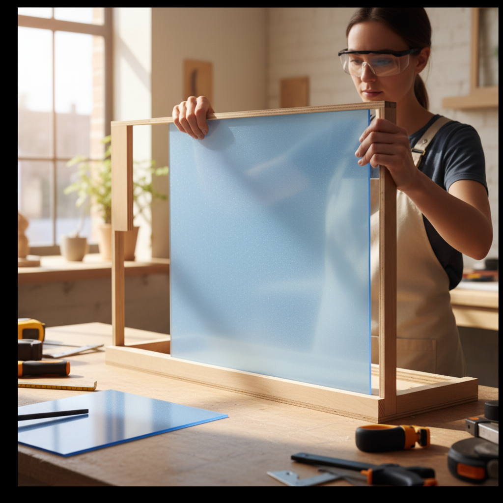 Premium Acrylic Sheet in Bubblegum Blue Color - 3mm Thickness with Gloss/Matt Finish for Interior Design and Signage