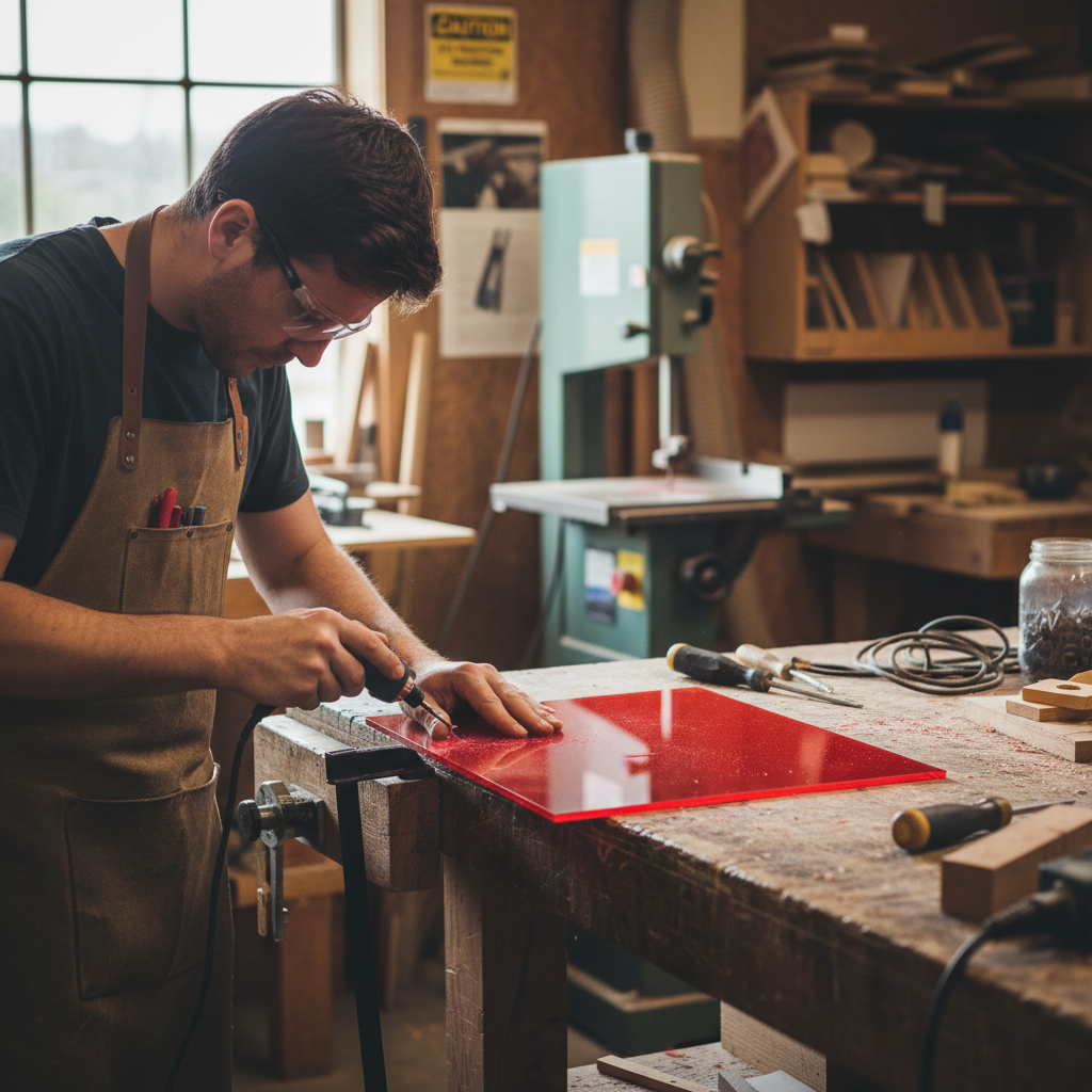 Premium Cranberry Red Acrylic Sheet - 15mm Thickness, UV-Resistant, Fully Recyclable with High-Gloss Finish