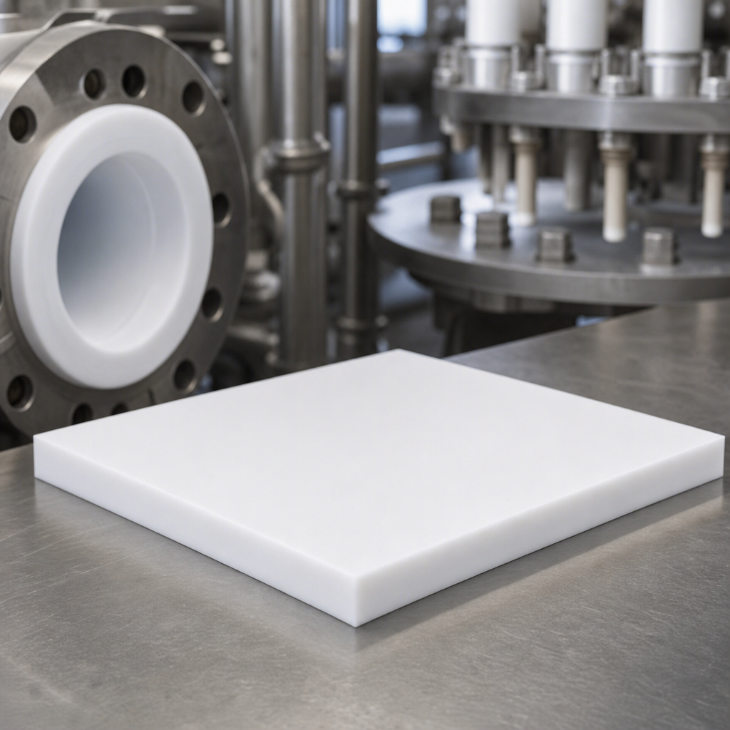 PTFE Natural Sheet for High-Temperature Applications 40mm to 50mm thick