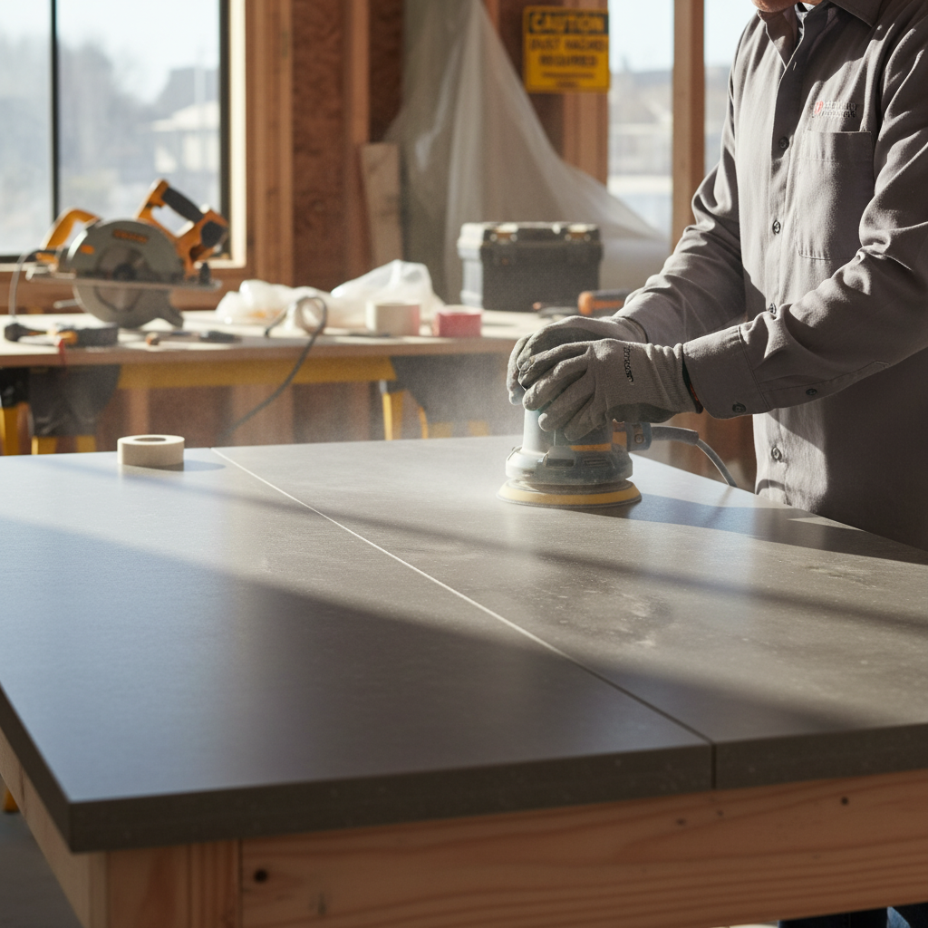 Premium Solid Surface Material - Weathered Aggregate, Durable and Hygienic for Interior and Exterior Use