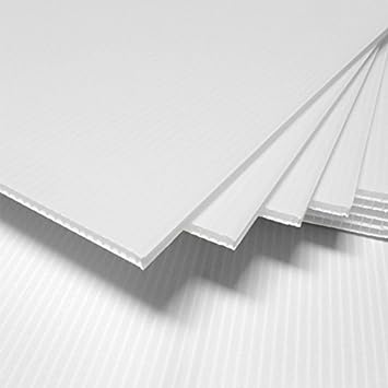 White Corrugated Plastic Sheet - 10mm Thick