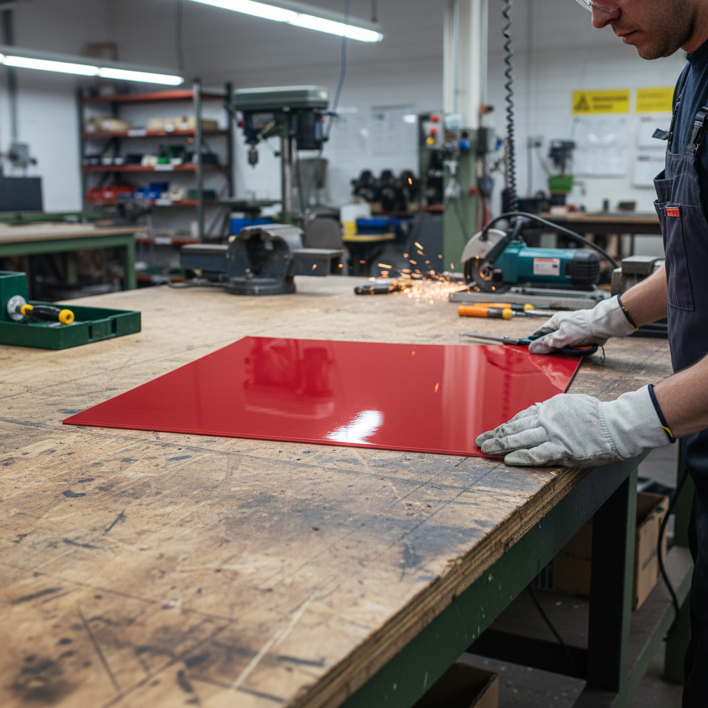 Professional High Impact Polystyrene (HIPS) Gloss/Matt Red Sheet for Food Processing and Industrial Applications