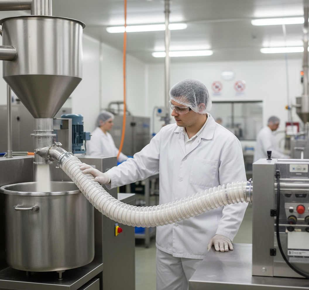 Premium Polyurethane Polyether Antistatic Hose for Suction and Transport of Abrasive Materials and Dry Foods