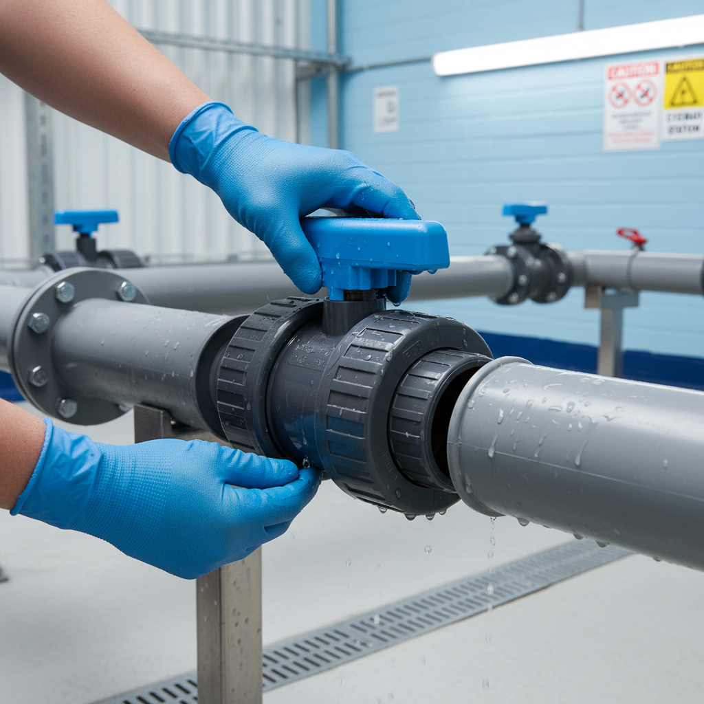 Premium PVCu Ball Valve Double Union Plain Metric Sockets with EPDM Seals for Potable Water Systems