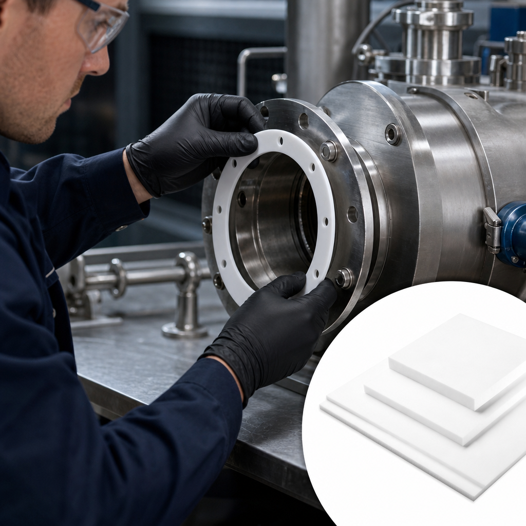 PTFE White Sheet 1.5mm to 6mm thick for Gaskets & seals