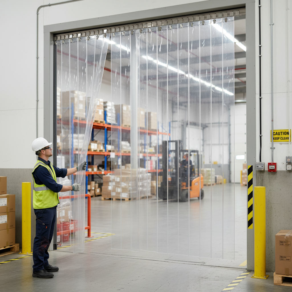 Premium Stainless Steel Hanging Rail for PVC Strip Curtains - Durable and Easy to Install