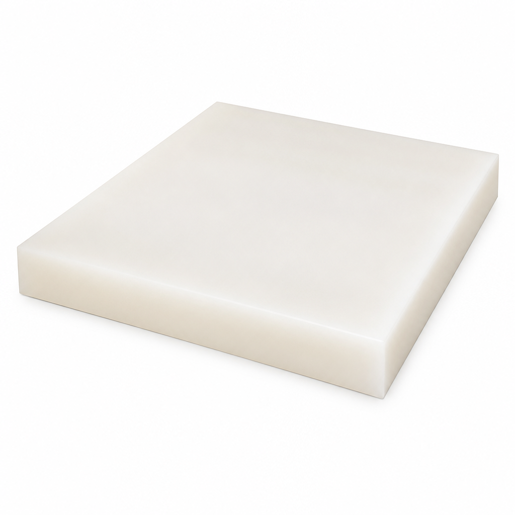 Natural Nylon 6.6 Sheet for Food Applications 30mm to 80mm thick